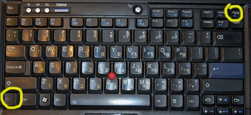 Activation keys for Thinkpad keyboard light