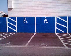 Handicapped parking spaces