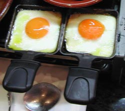 Square Eggs at the Silken Hotel in Zaragoza