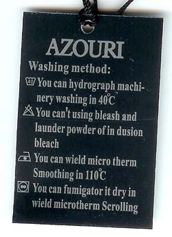 Engrish shirt tag by Azouri