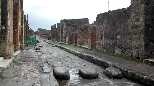 Pedestrian crossing at Pompeii