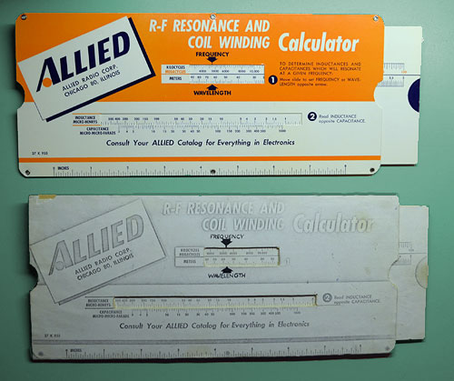 Allied Coil Winding Calculator slide charts