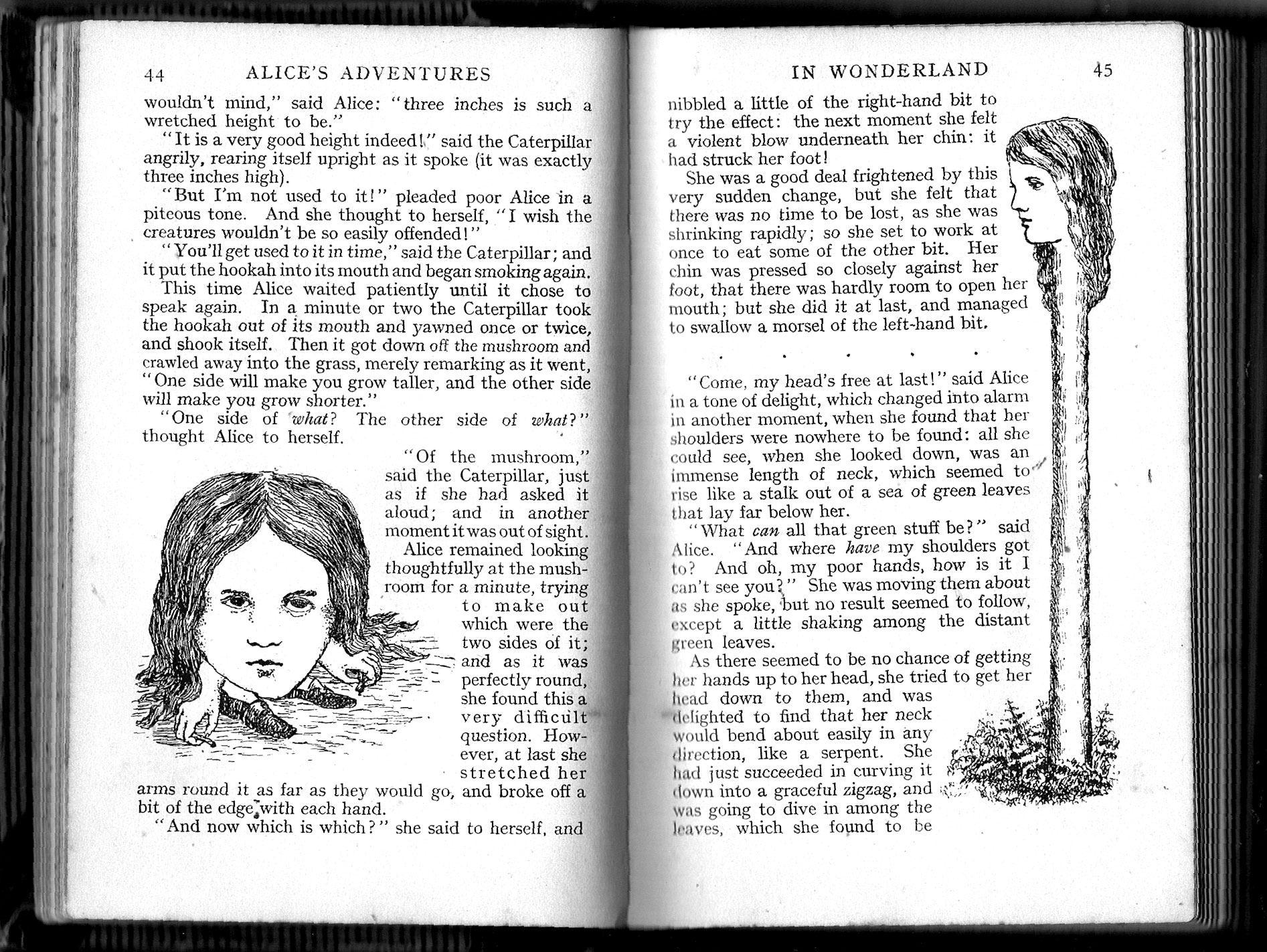 Alice images from Carroll's original drawings