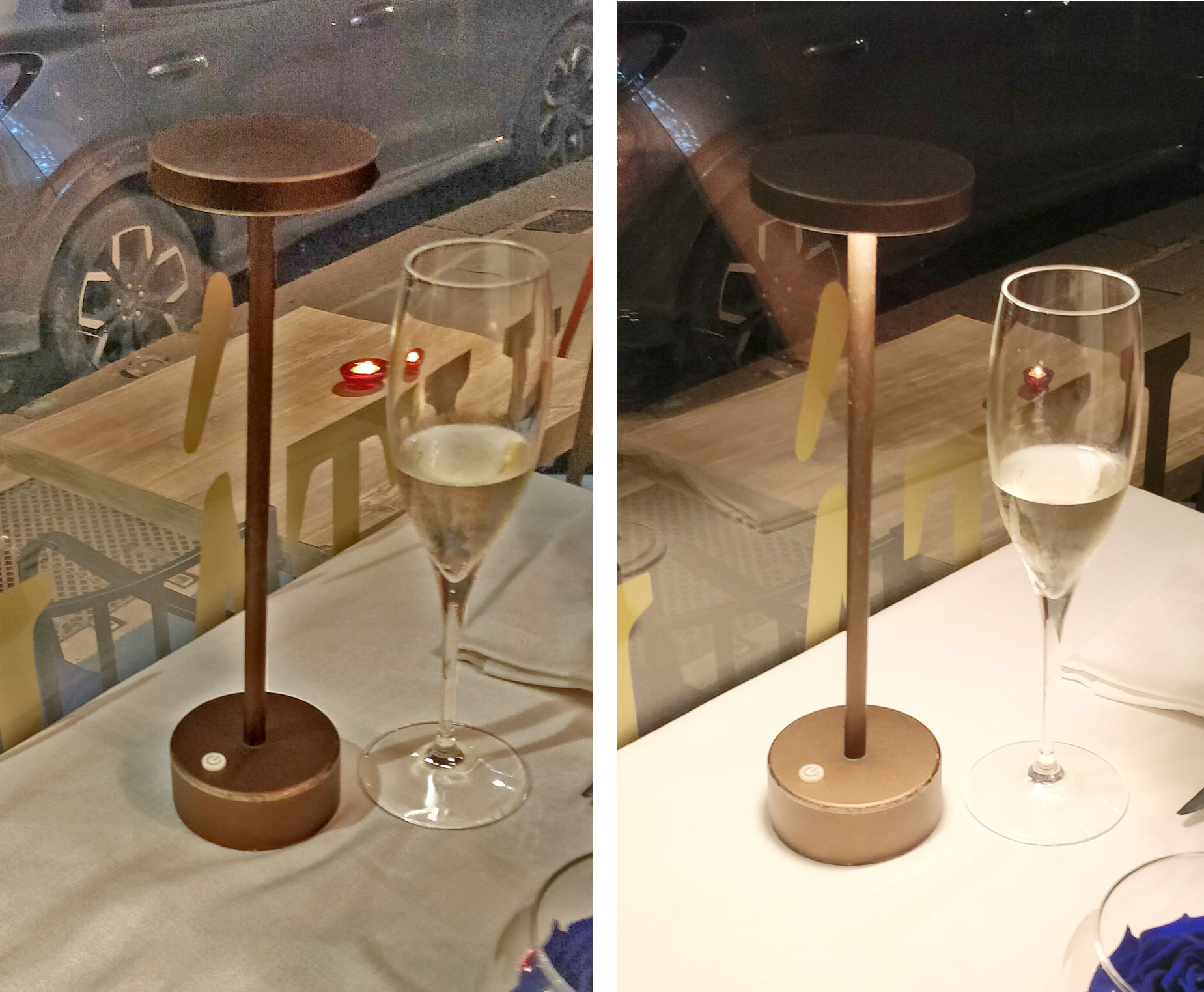 Restaurant table lamp